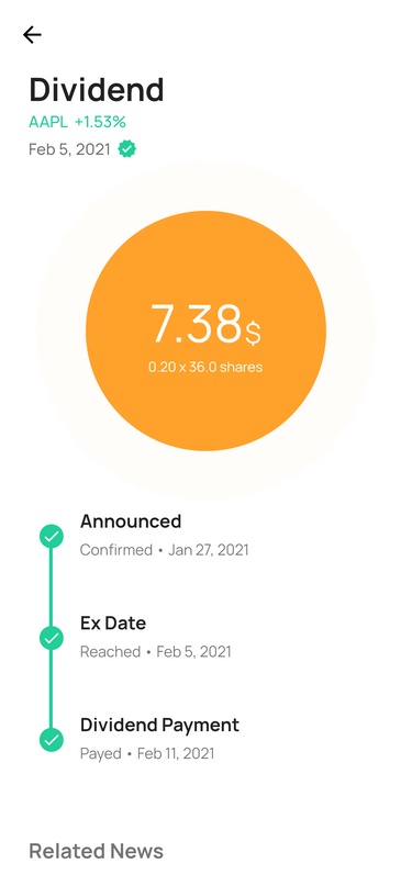 Dividend information