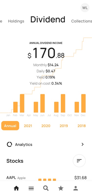 Dividend tracker