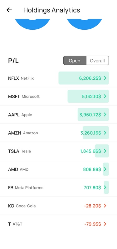 Portfolio profit loss